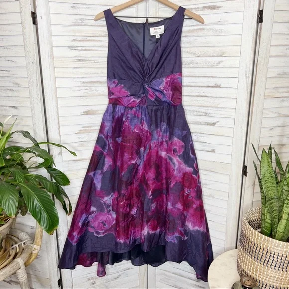 LELA ROSE TARGET NEIMAN MARCUS Women's Watercolor Silk Blend Dress Purple NWT 6 - Picture 16 of 16